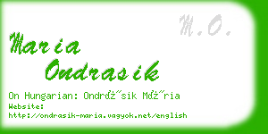 maria ondrasik business card